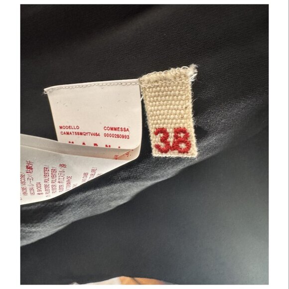 Marni Tropical Blazer with frayed sleeves, White/Black, Women's Size 38, US 2 - Picture 7 of 7